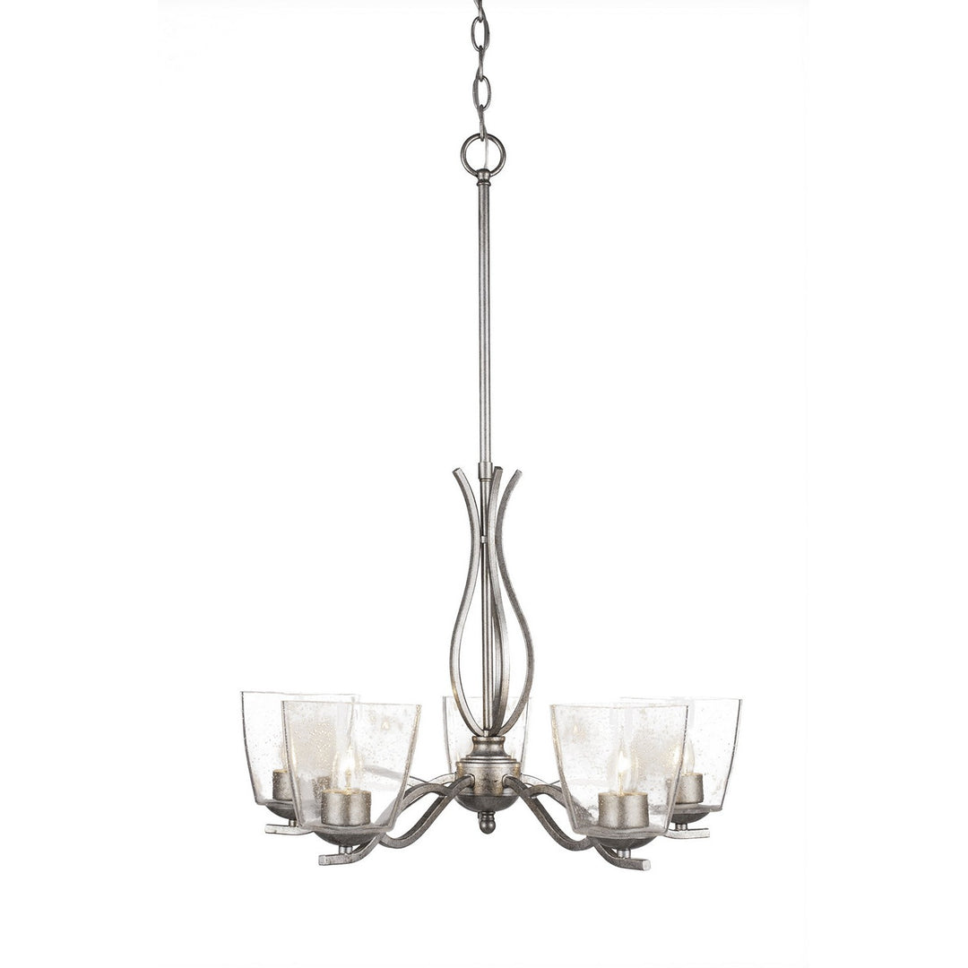 Toltec Revo 245-as-461 Chandelier Light - Aged Silver