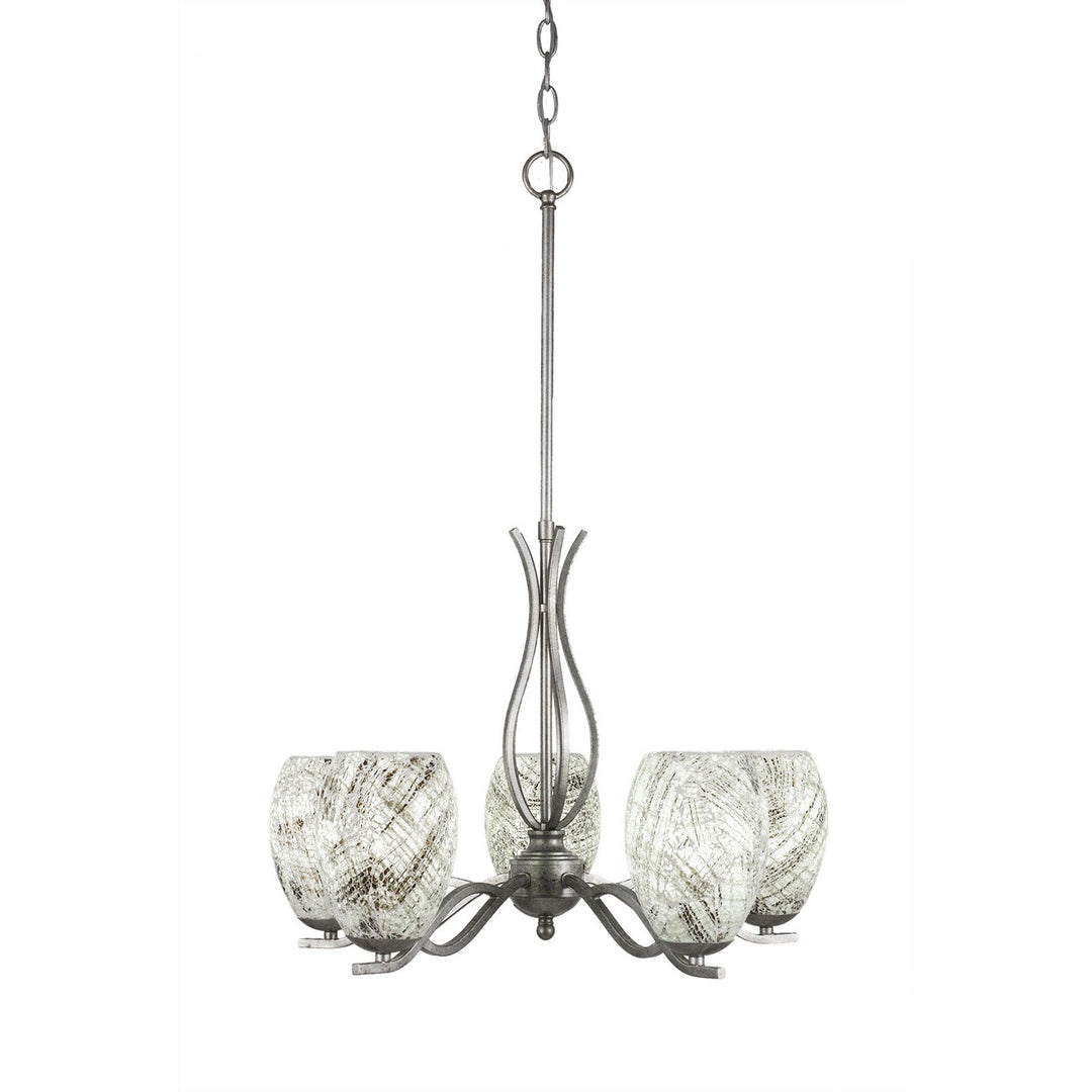 Toltec Revo 245-as-5054 Chandelier Light - Aged Silver