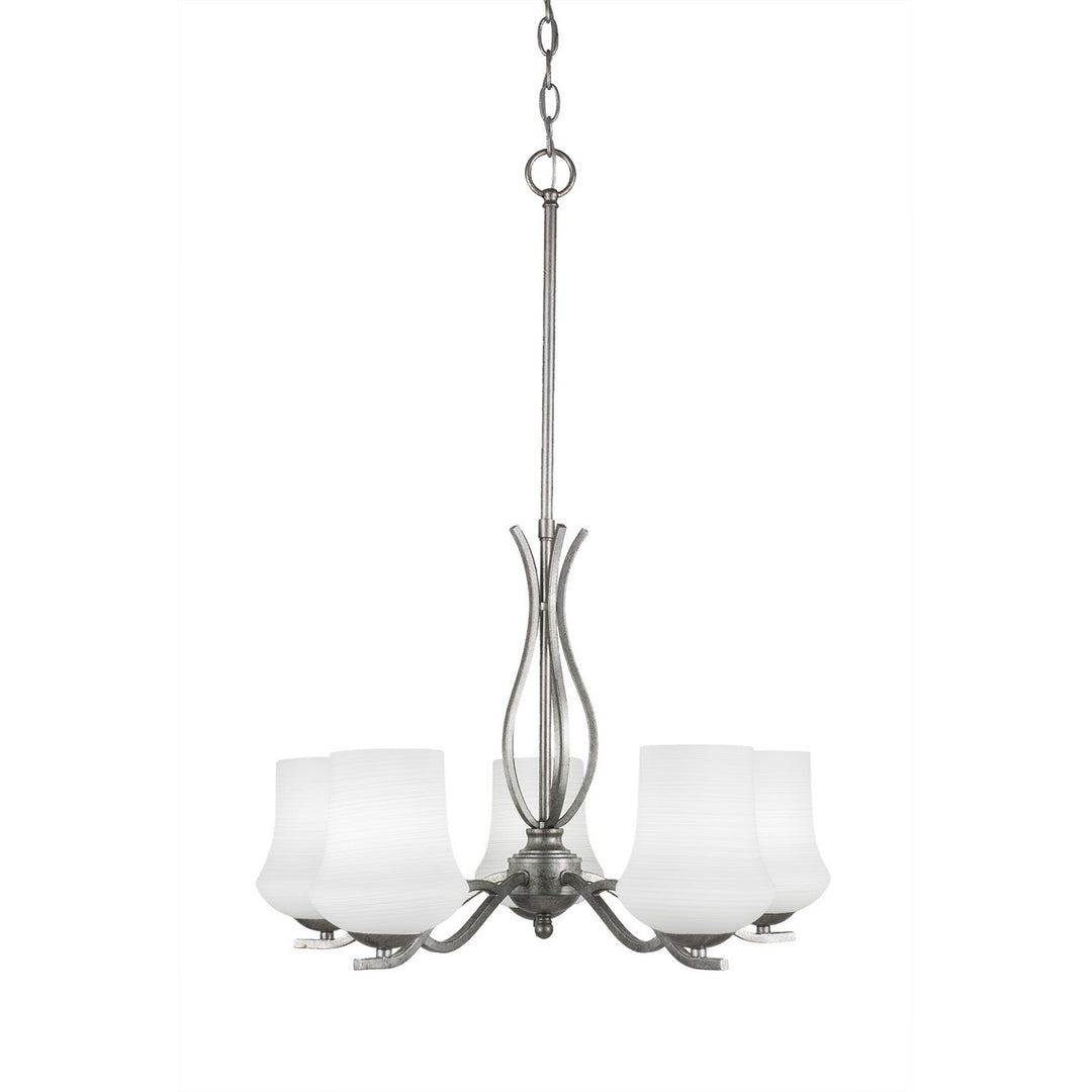 Toltec Revo 245-as-681 Chandelier Light - Aged Silver