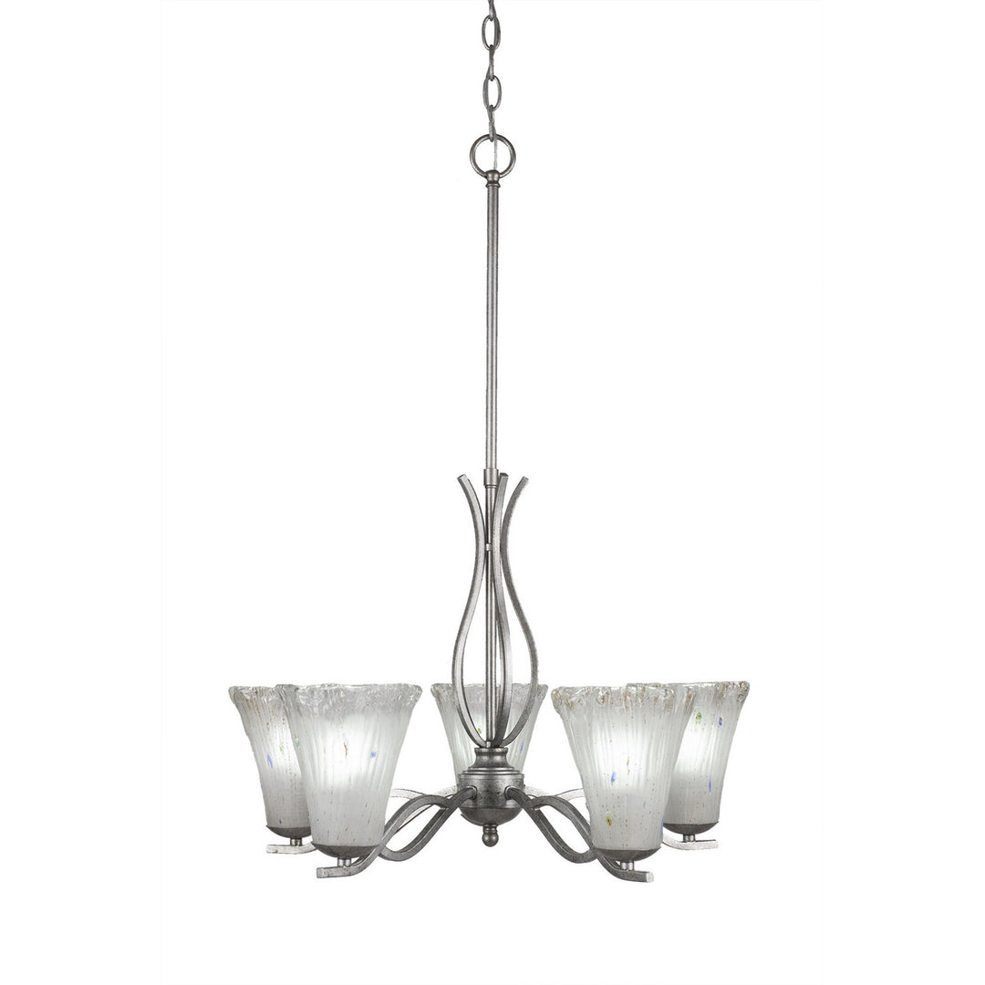 Toltec Revo 245-as-721 Chandelier Light - Aged Silver
