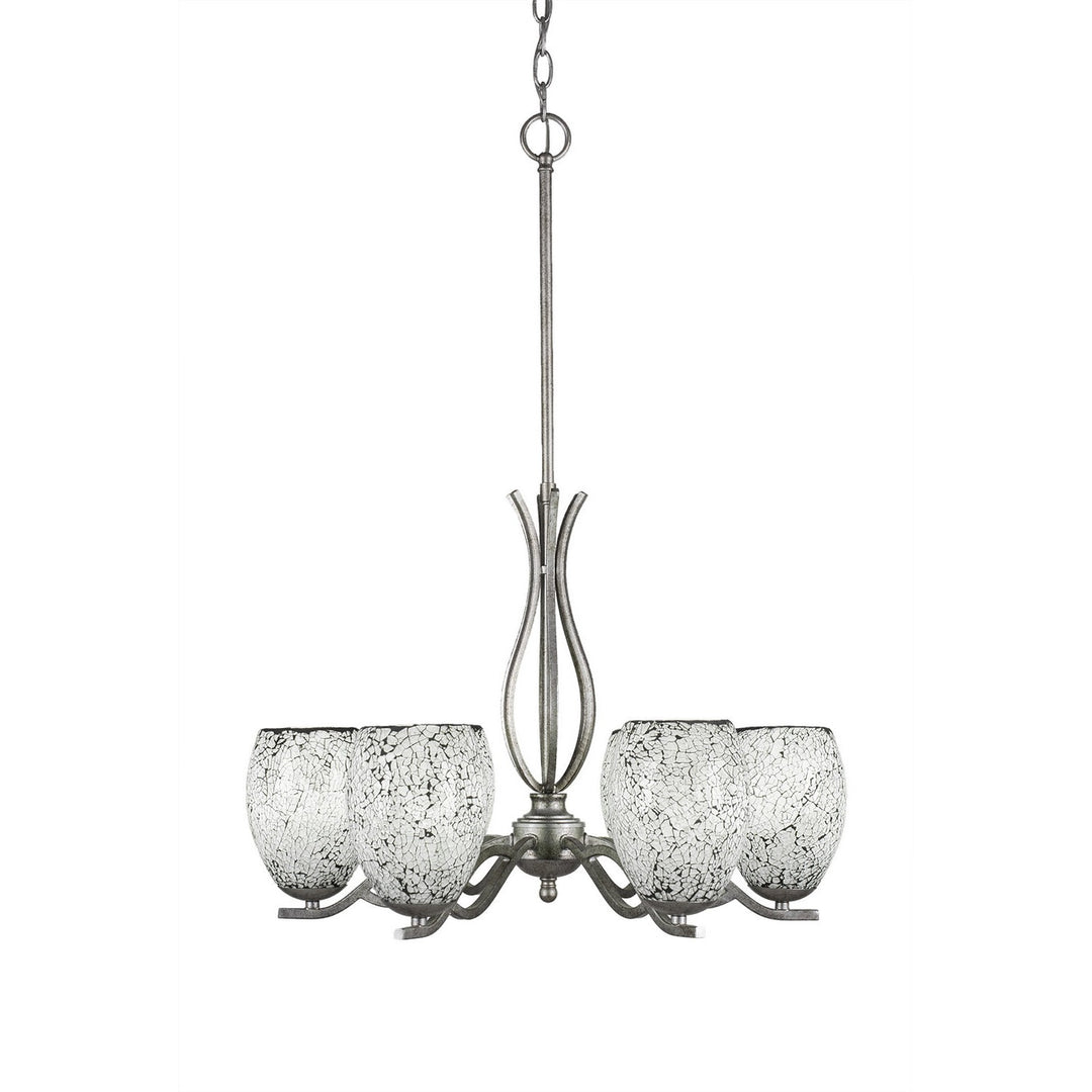 Toltec Revo 246-as-4165 Chandelier Light - Aged Silver