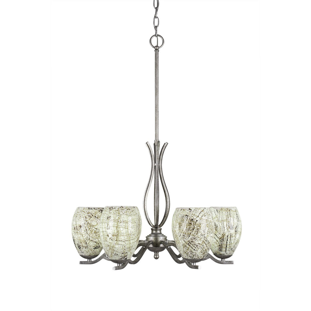 Toltec Revo 246-as-5054 Chandelier Light - Aged Silver