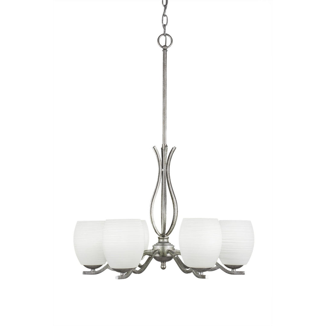 Toltec Revo 246-as-615 Chandelier Light - Aged Silver