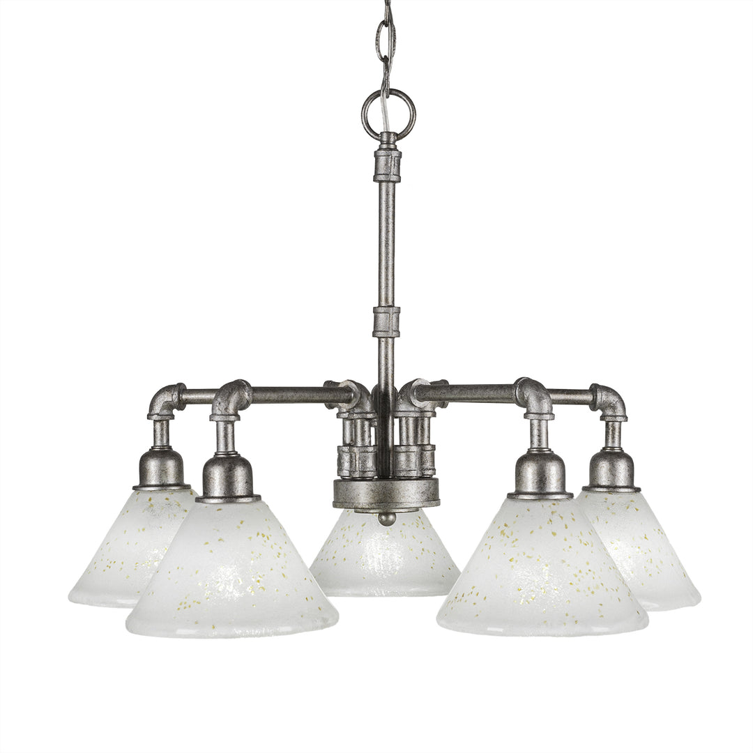 Toltec Vintage 285-as-7145 Chandelier Light - Aged Silver