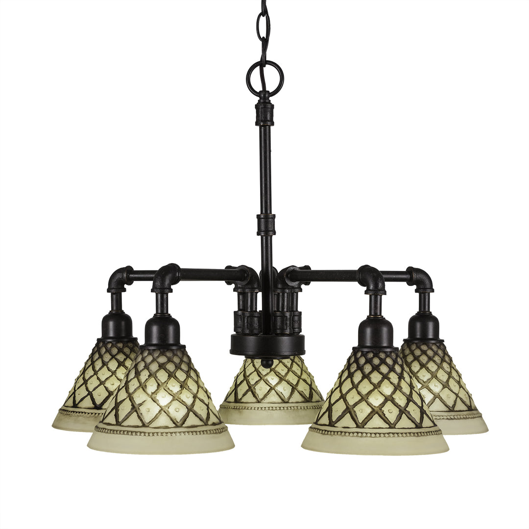 Toltec Vintage 285-dg-7185 Chandelier Light - Dark Granite