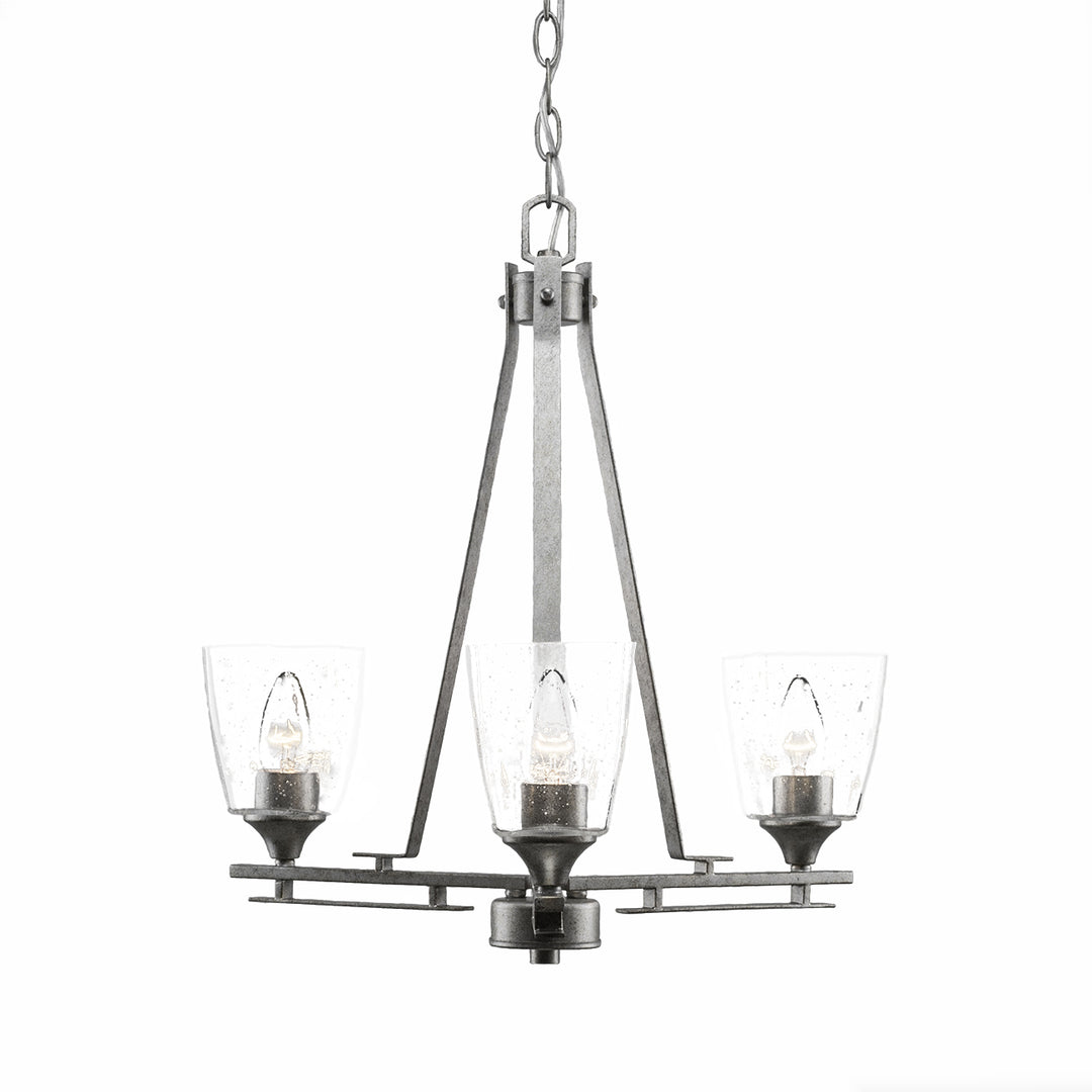 Toltec Uptowne 323-AS-461 Chandelier Light - Aged Silver