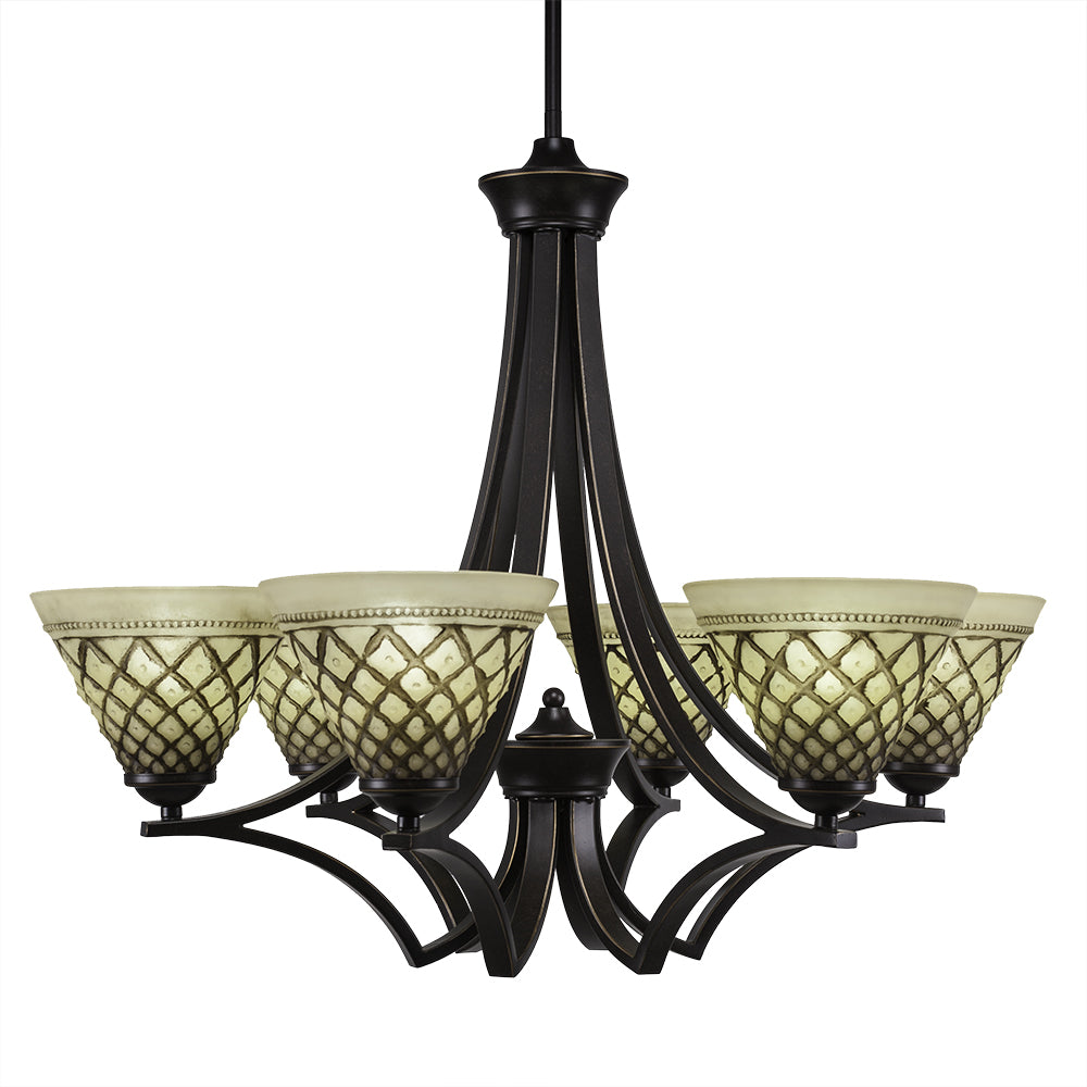 Toltec Zilo 566-dg-7185 Chandelier Light - Dark Granite