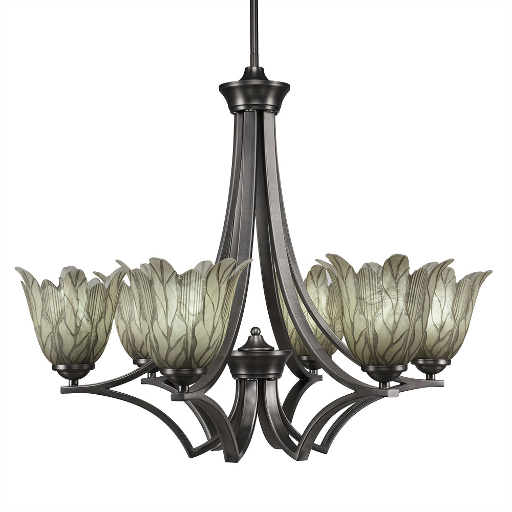 Toltec Zilo 566-gp-1025 Chandelier Light - Graphite
