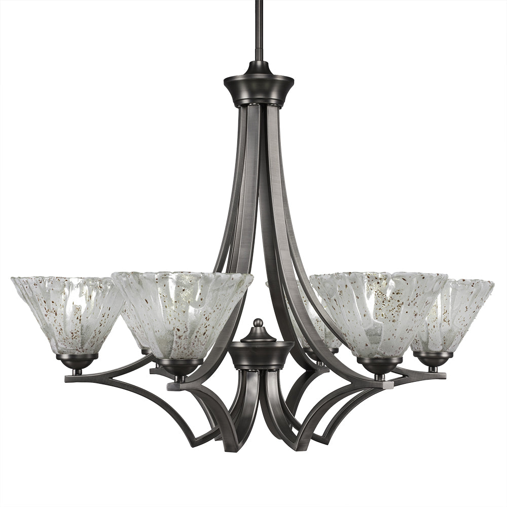 Toltec Zilo 566-gp-7195 Chandelier Light - Graphite