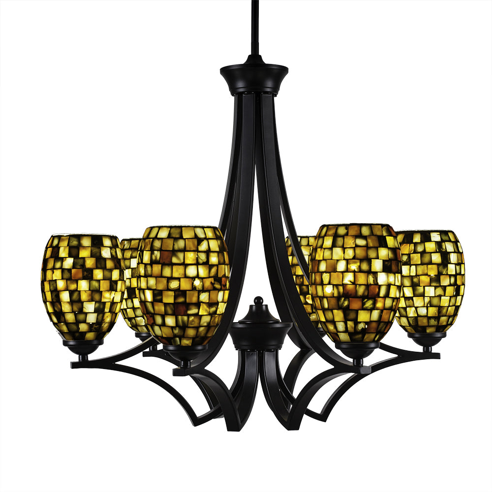Toltec Zilo 566-mb-408 Chandelier Light - Matte Black