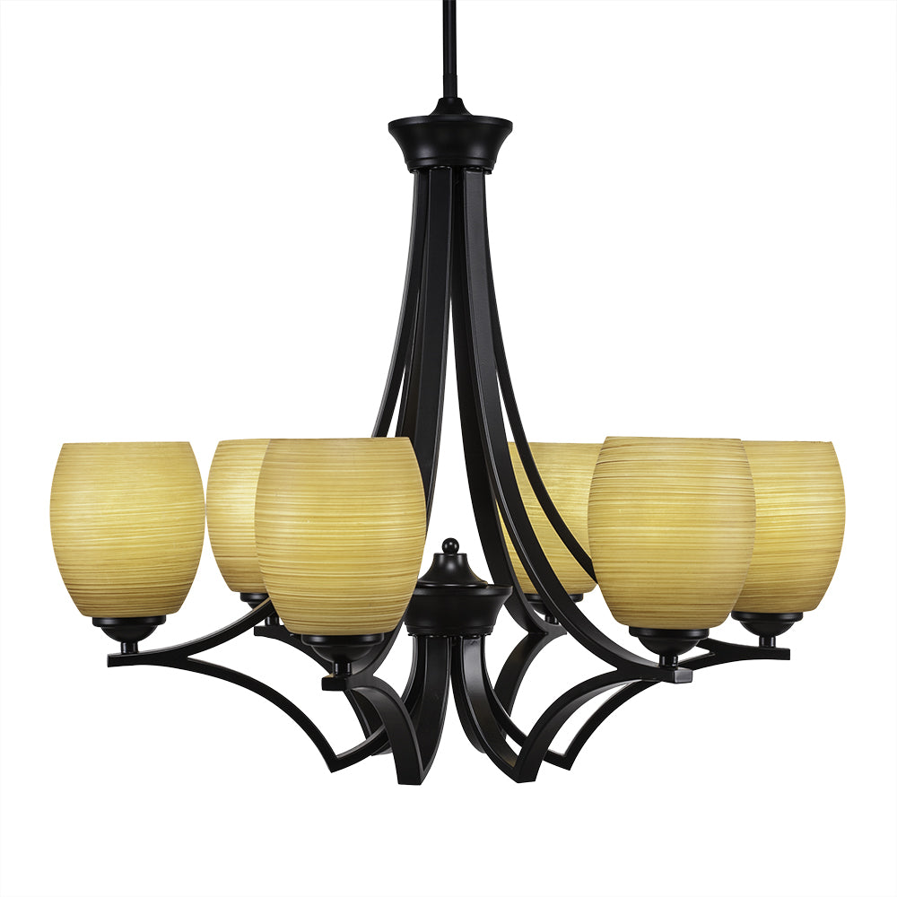 Toltec Zilo 566-mb-625 Chandelier Light - Matte Black
