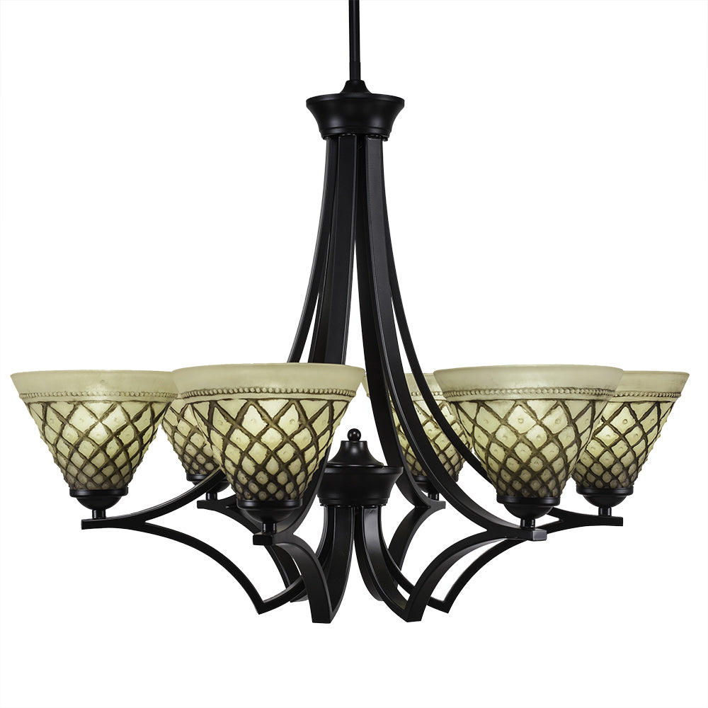 Toltec Zilo 566-mb-7185 Chandelier Light - Matte Black