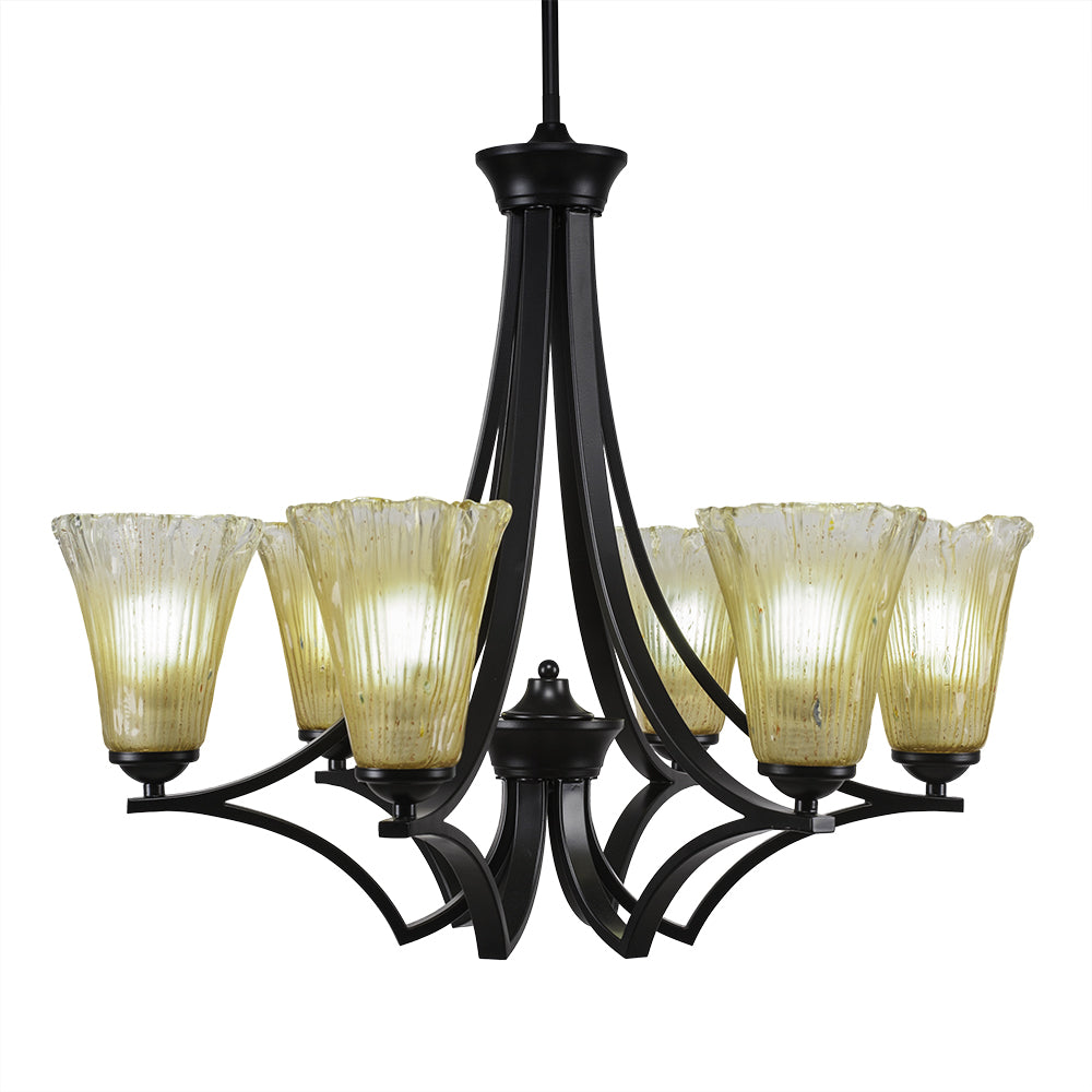 Toltec Zilo 566-mb-720 Chandelier Light - Matte Black