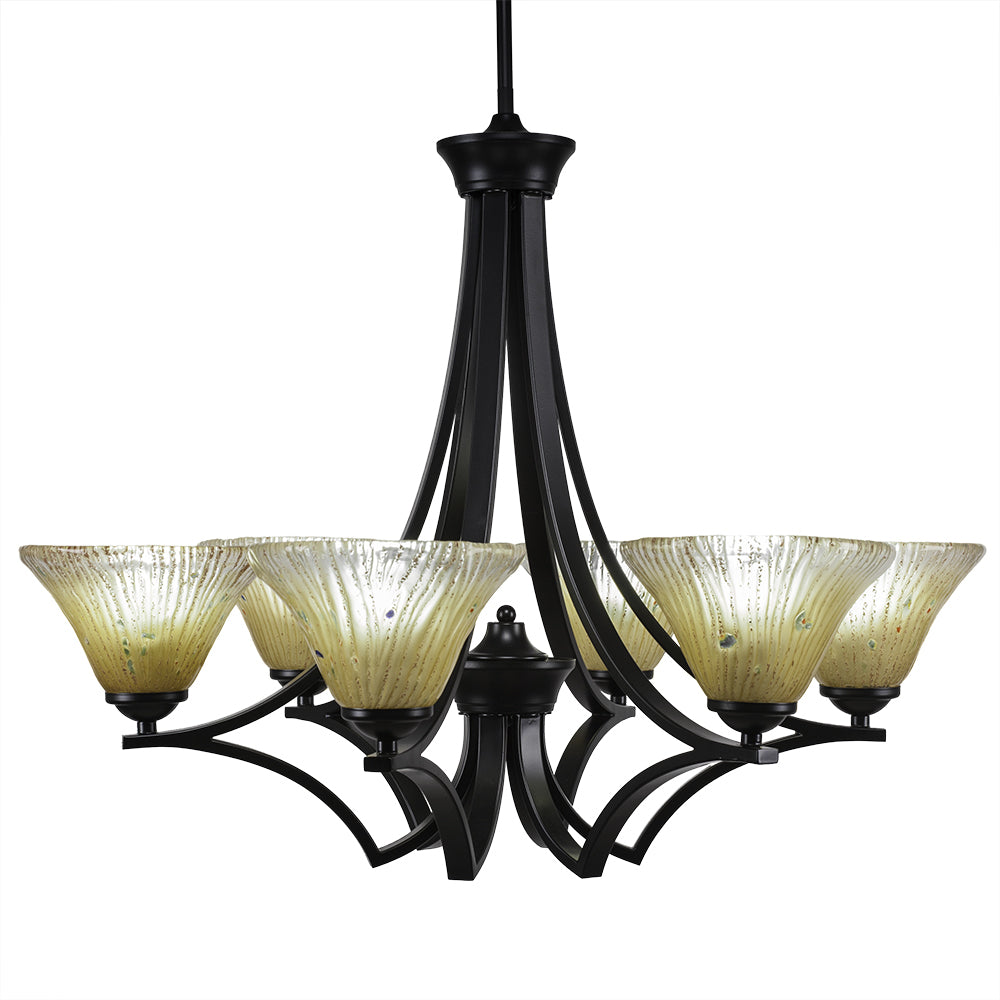 Toltec Zilo 566-mb-750 Chandelier Light - Matte Black