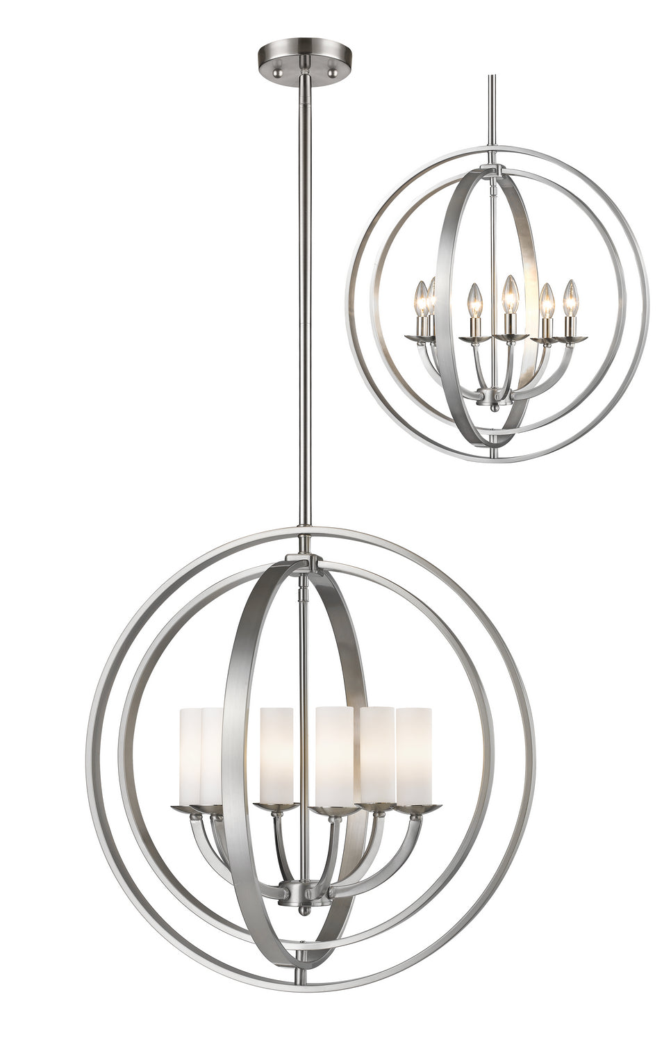 Z-Lite Ashling 6002-6L-BN Pendant Light - Brushed Nickel