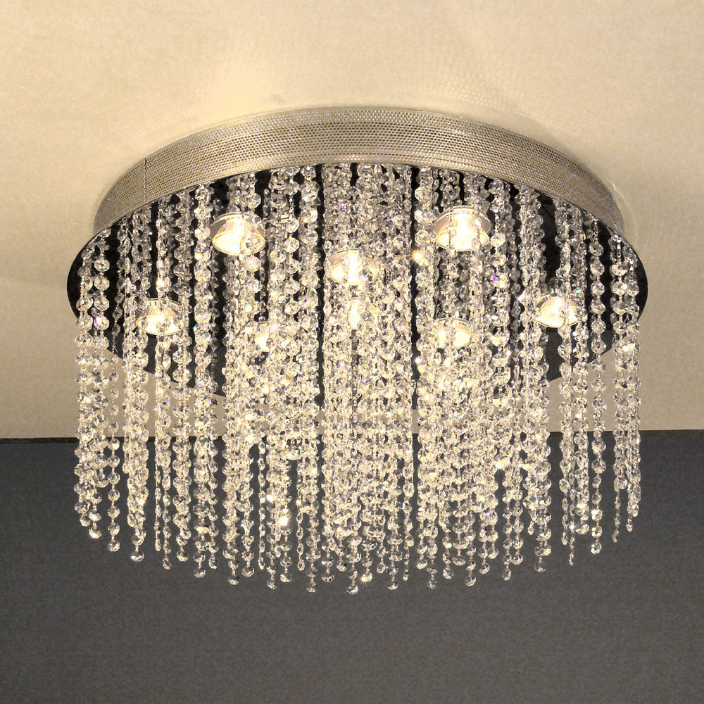 Classic Crystal Rain 16121-12 CP Ceiling Light - Chrome