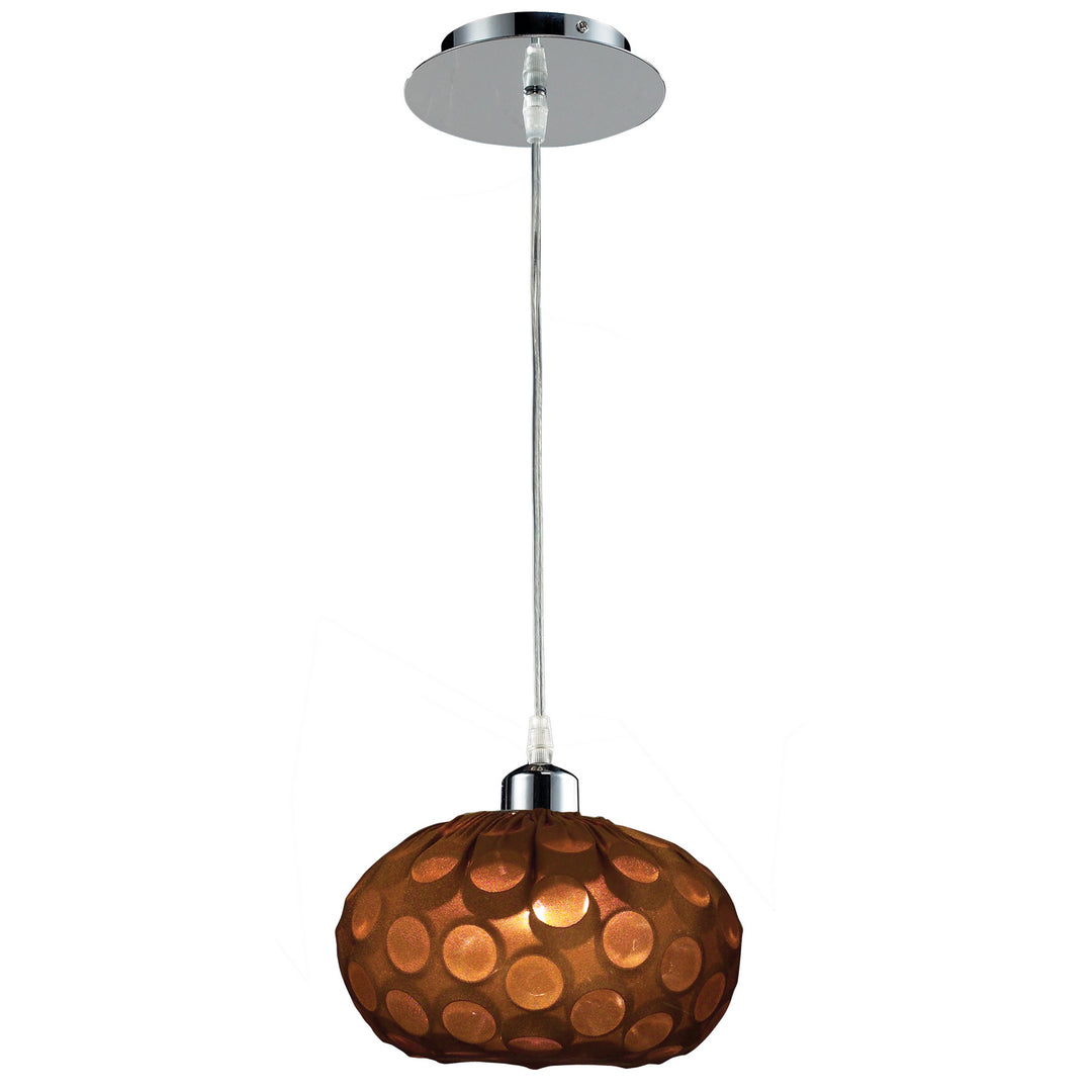 Classic Laguna 16151 CH ESP Pendant Light - Chrome with Espresso Brown Shades