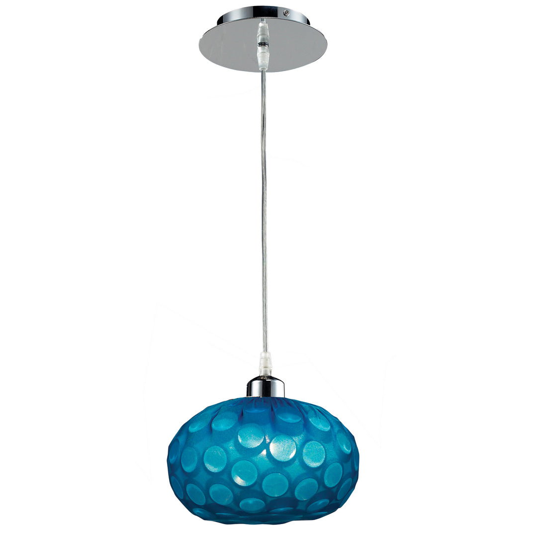 Classic Laguna 16151 CH HB Pendant Light - Chrome with Hawaiian Blue