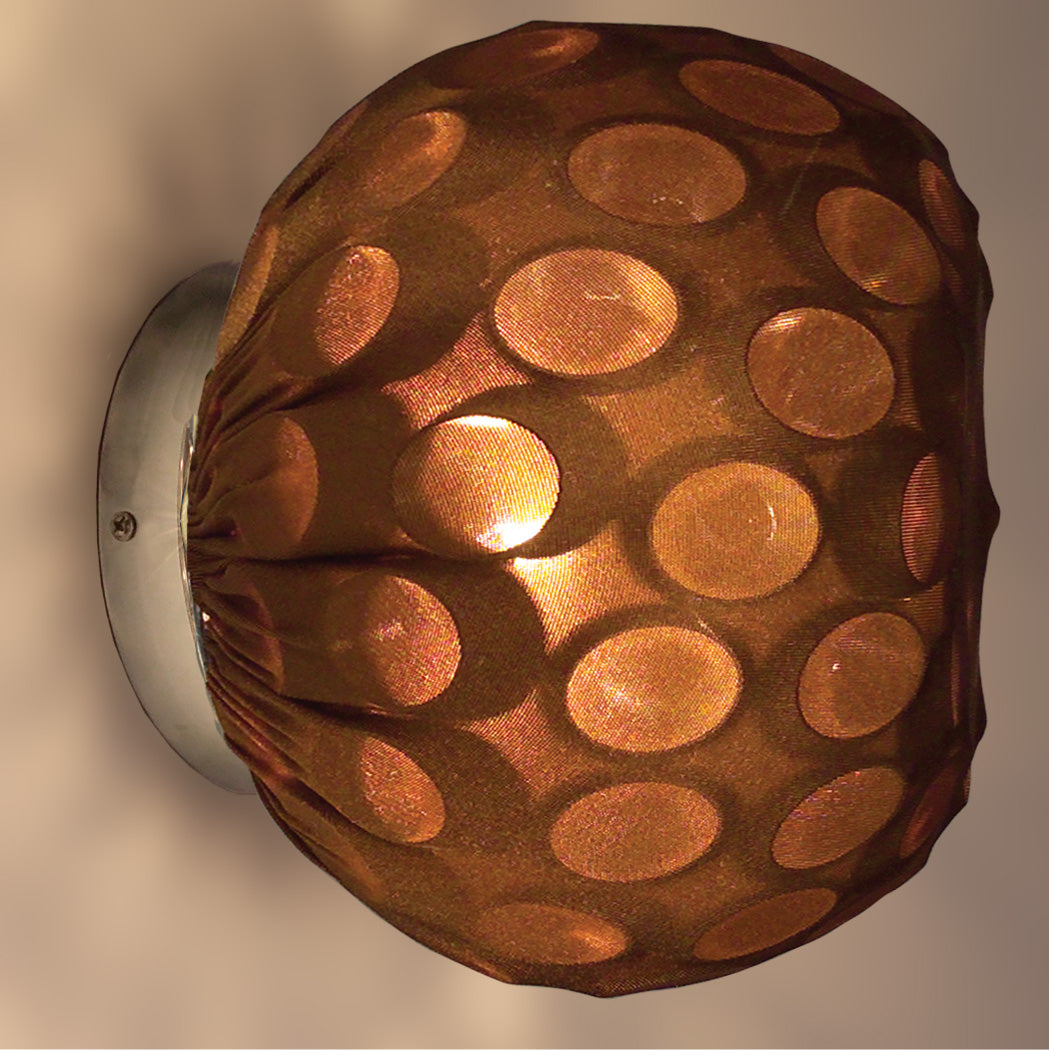 Classic Laguna 16152 CH ESP Wall Sconce Light - Chrome with Espresso Brown Shades