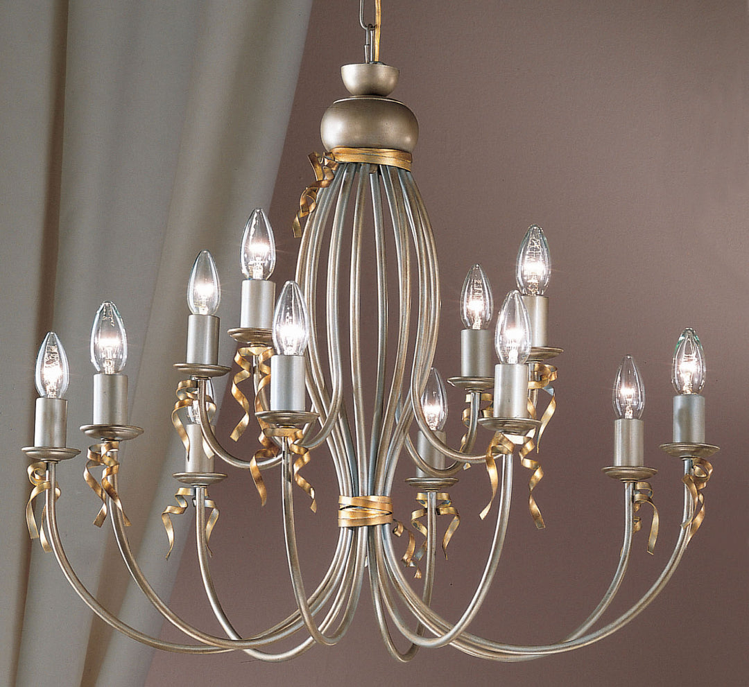 Classic Belluno 3659 SG Chandelier Light - Silver-Gold