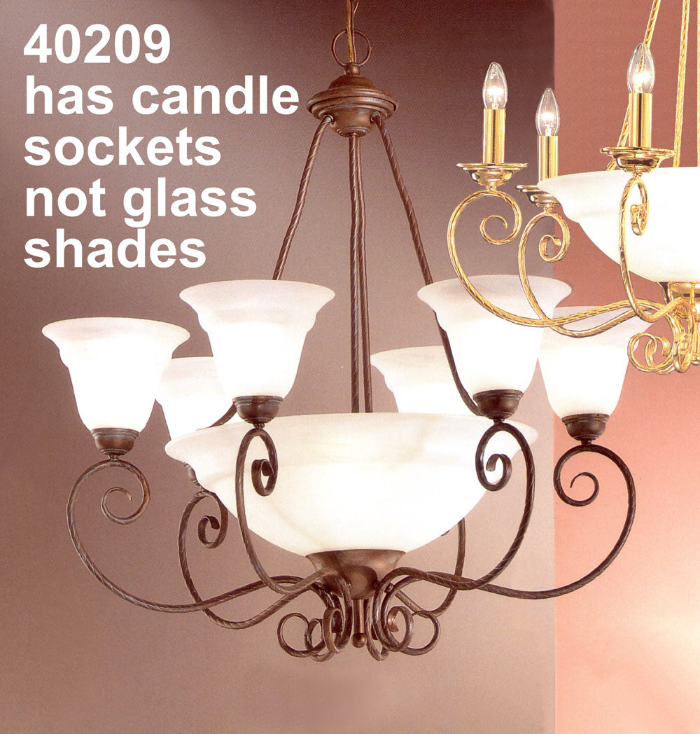 Classic Portofino 40209 BZ Chandelier Light - Bronze