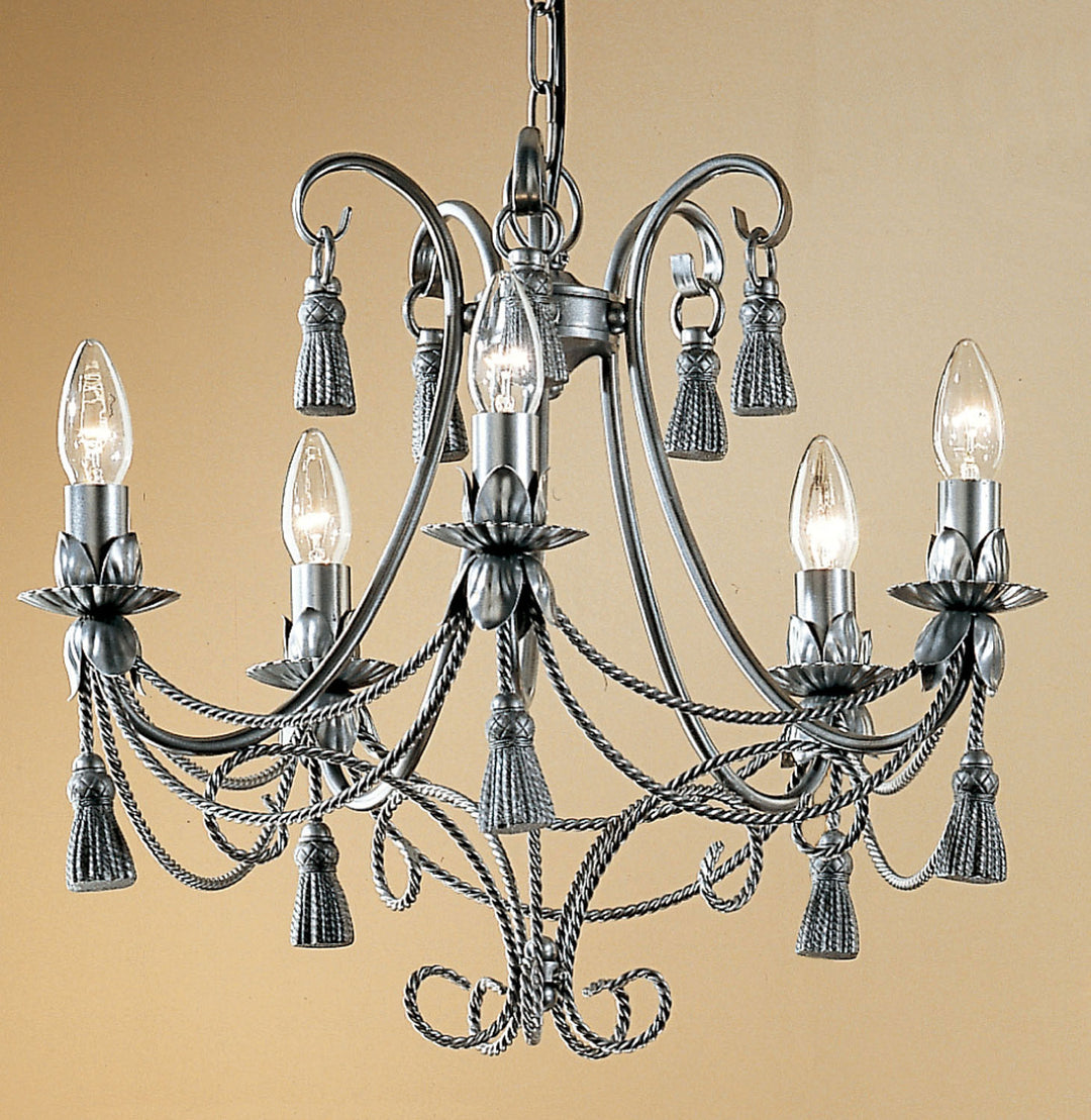 Classic Rope and Tassel 4035 PTR Chandelier Light - Pewter