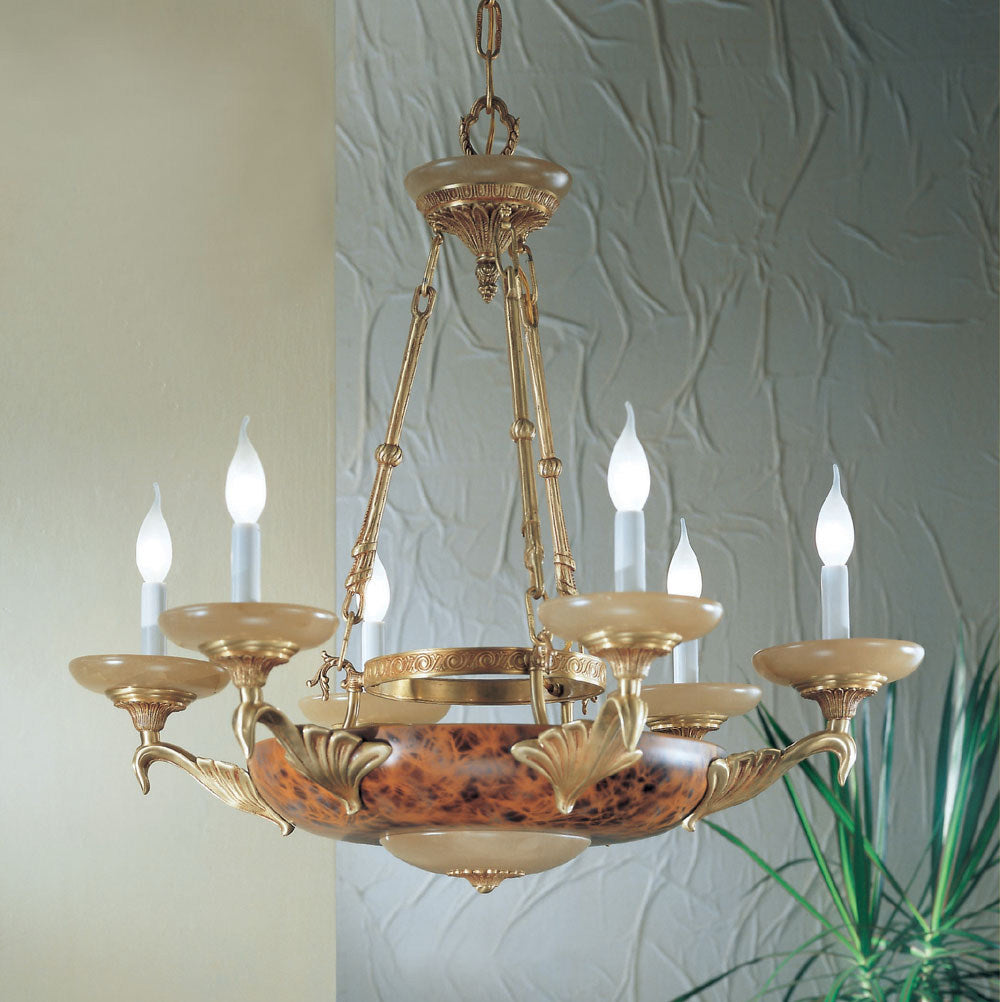 Classic Queen Anne II 55716 SBS Chandelier Light - Satin Bronze w/Siena Patina