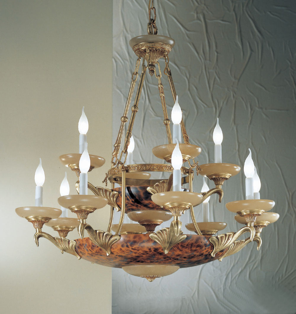 Classic Queen Anne II 55719 SBS Chandelier Light - Satin Bronze w/Siena Patina