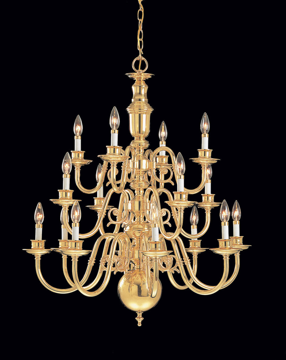 Classic Yorktown 6716 Chandelier Light - Polished Brass
