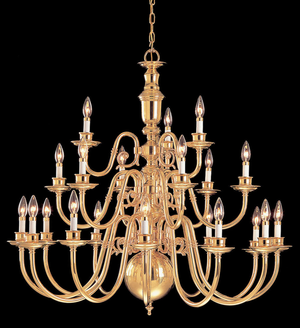 Classic Yorktown 6719 Chandelier Light - Polished Brass