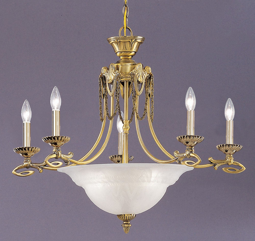 Classic Medallion Solid Brass 67707 ABR Chandelier Light - Antique Brass