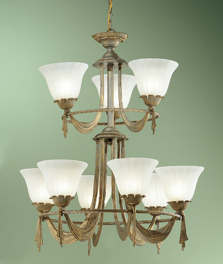 Classic Saratoga 67909 WG Chandelier Light - Weathered Gold
