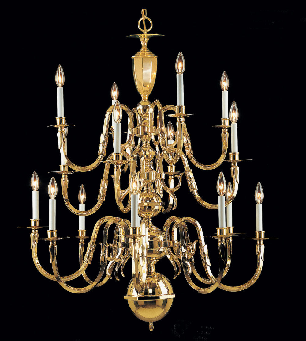 Classic Hampton 6823 Chandelier Light - Polished Brass