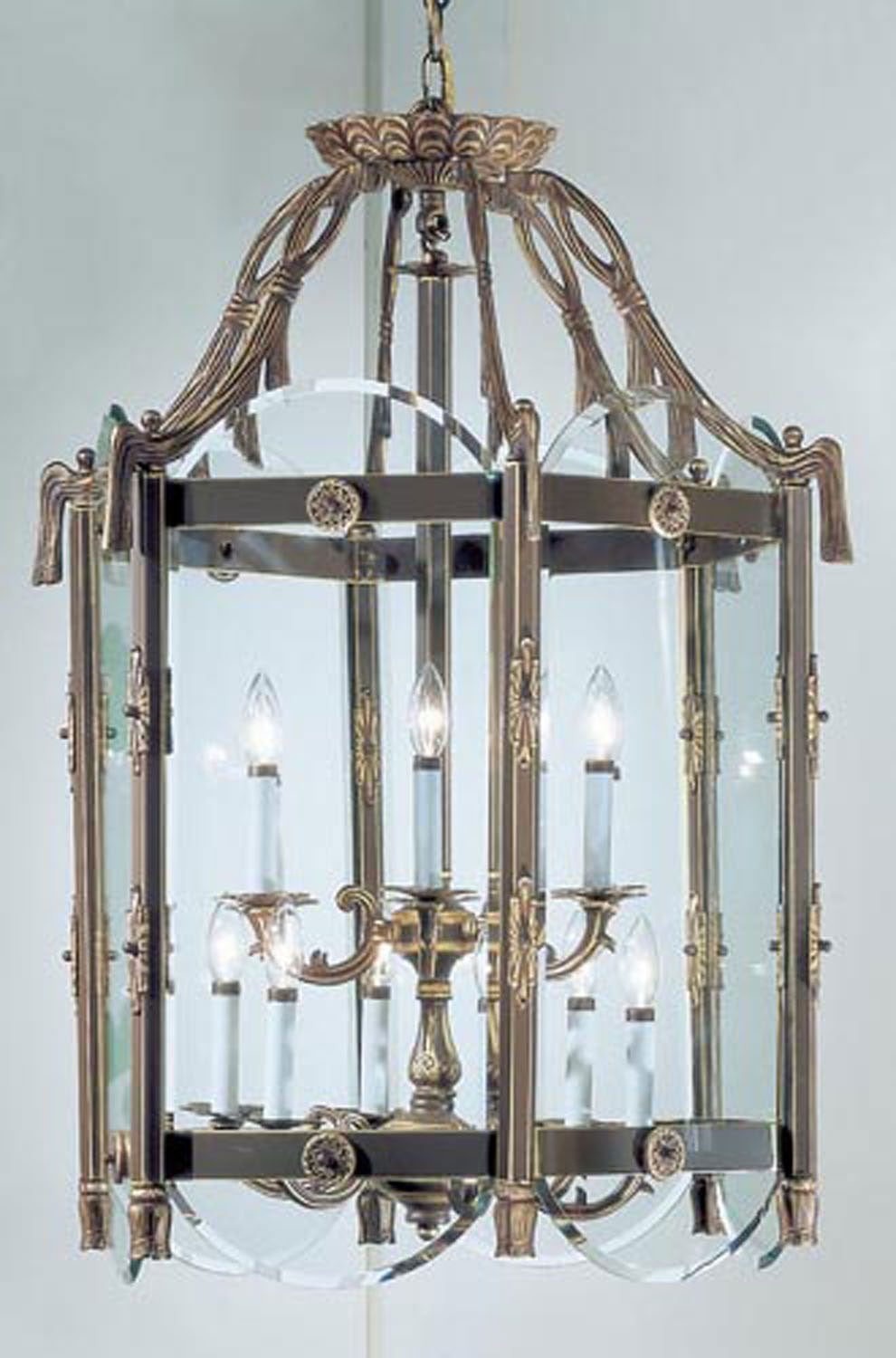 Classic Charleston 7951 SBB Pendant Light - Satin Bronze w/Brown Patina