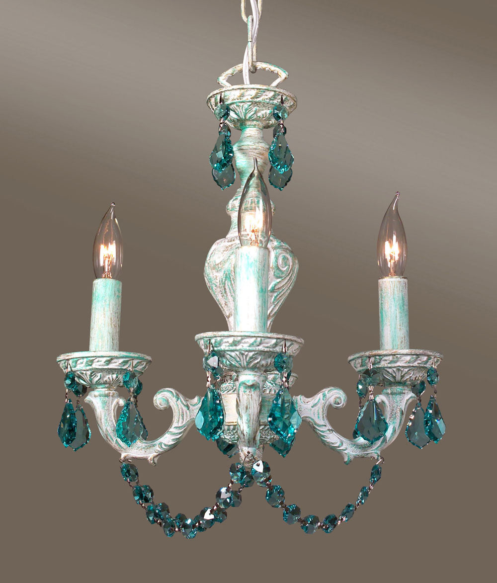 Classic Gabrielle Color 8335 GRN AG Chandelier Light - Green over Antique White