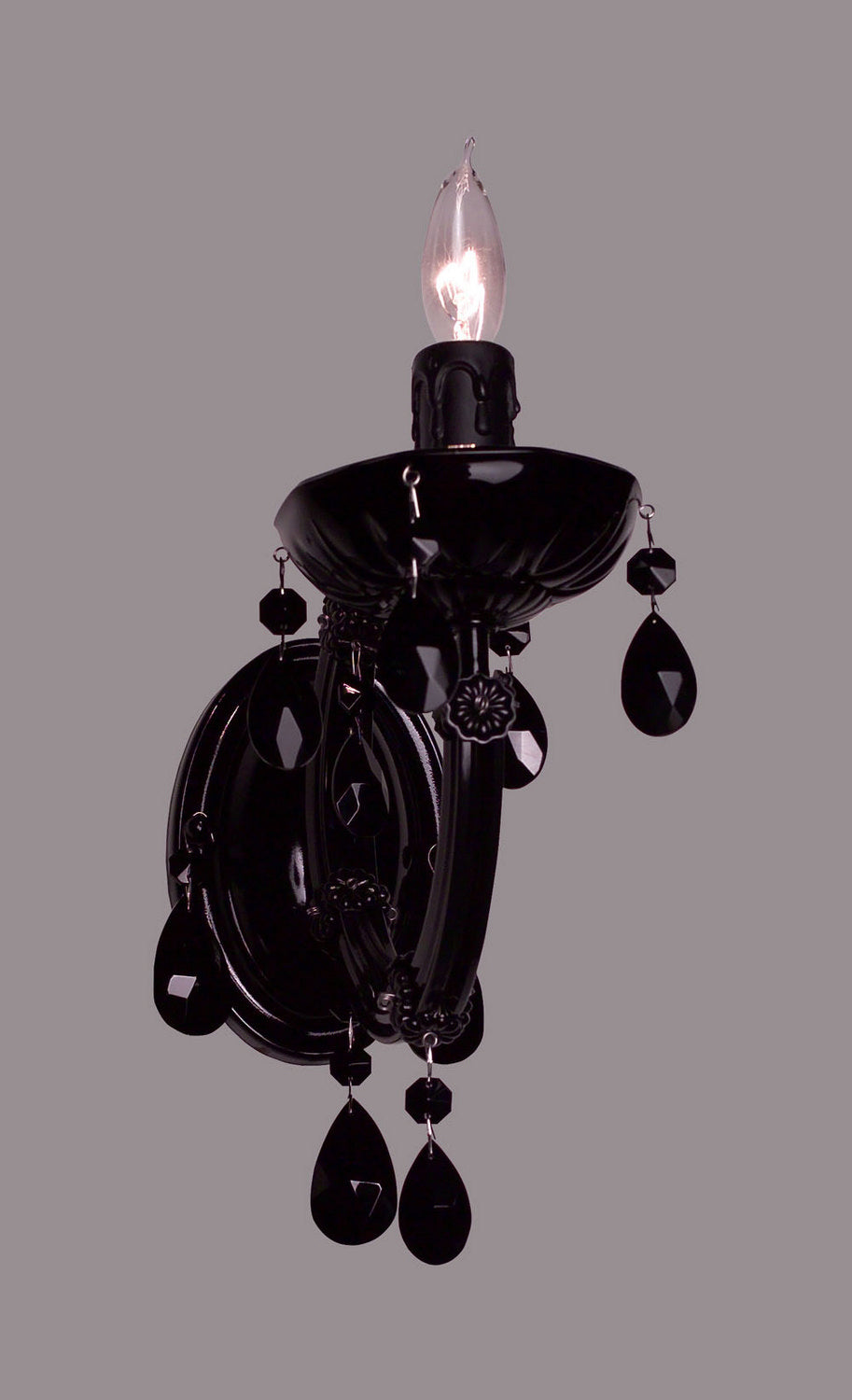 Classic Rialto Traditional 8341 BBLK CBK Wall Sconce Light - Black on Black