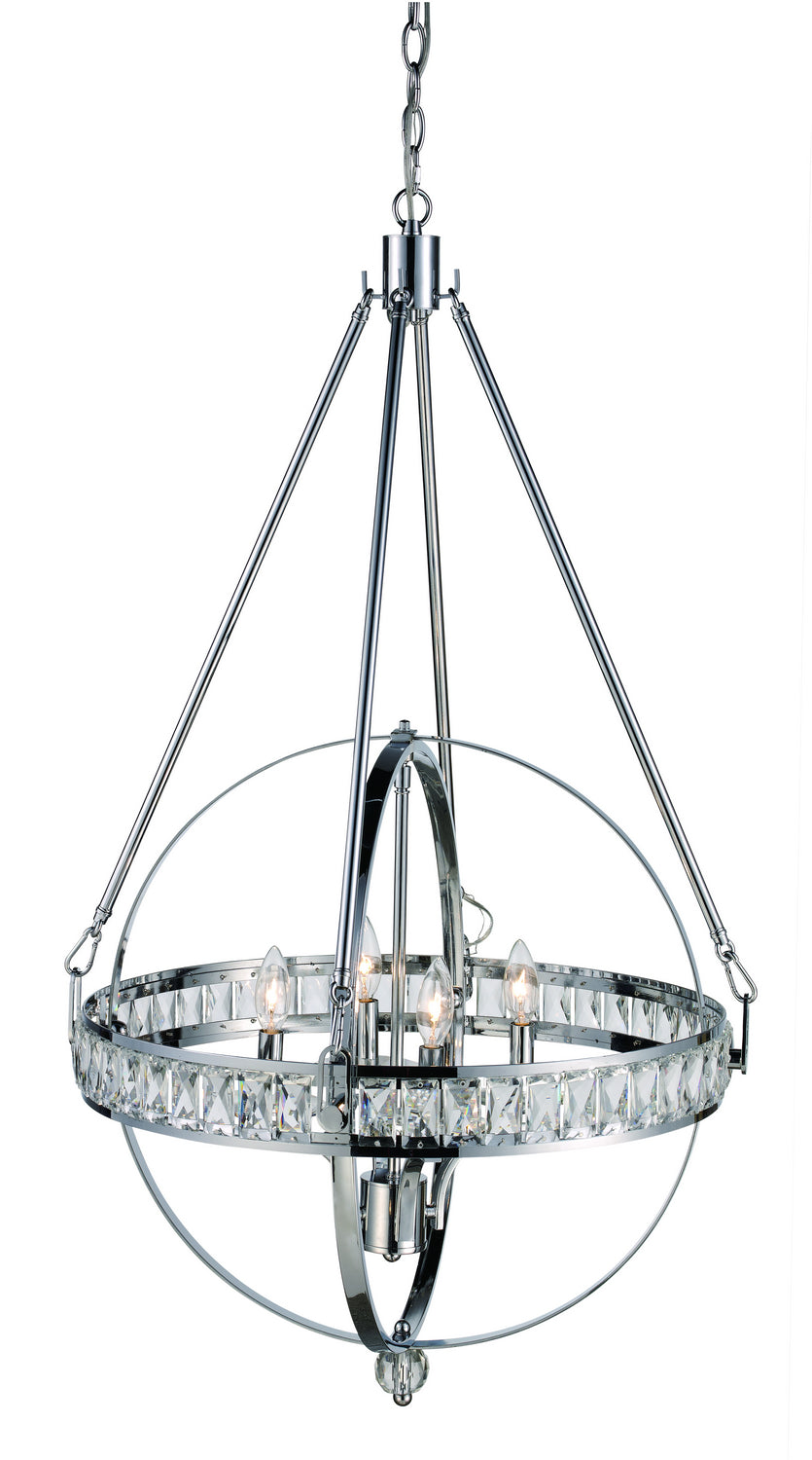 Trans Globe Imports Elan 70754 PC Chandelier Light - Polished Chrome