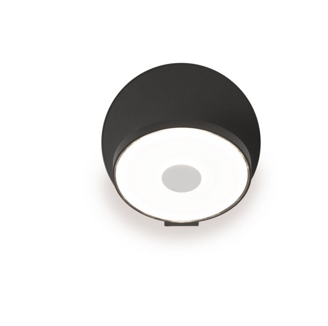 Koncept Gravy GRW-S-MBK-MBK-PI Wall Sconce Light - Metallic Black Body, Metallic Black