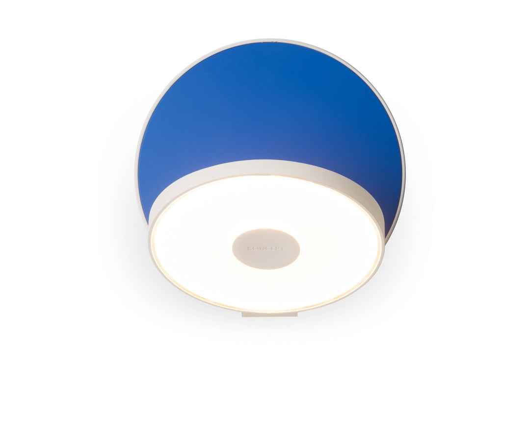 Koncept Gravy GRW-S-MWT-MBL-PI Wall Sconce Light - Matte White Body, Matte Blue