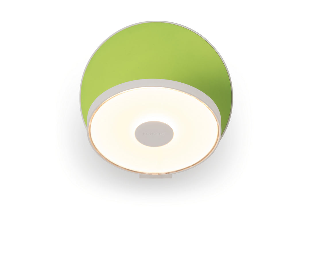 Koncept Gravy GRW-S-MWT-MGN-PI Wall Sconce Light - Matte White Body, Matte Green