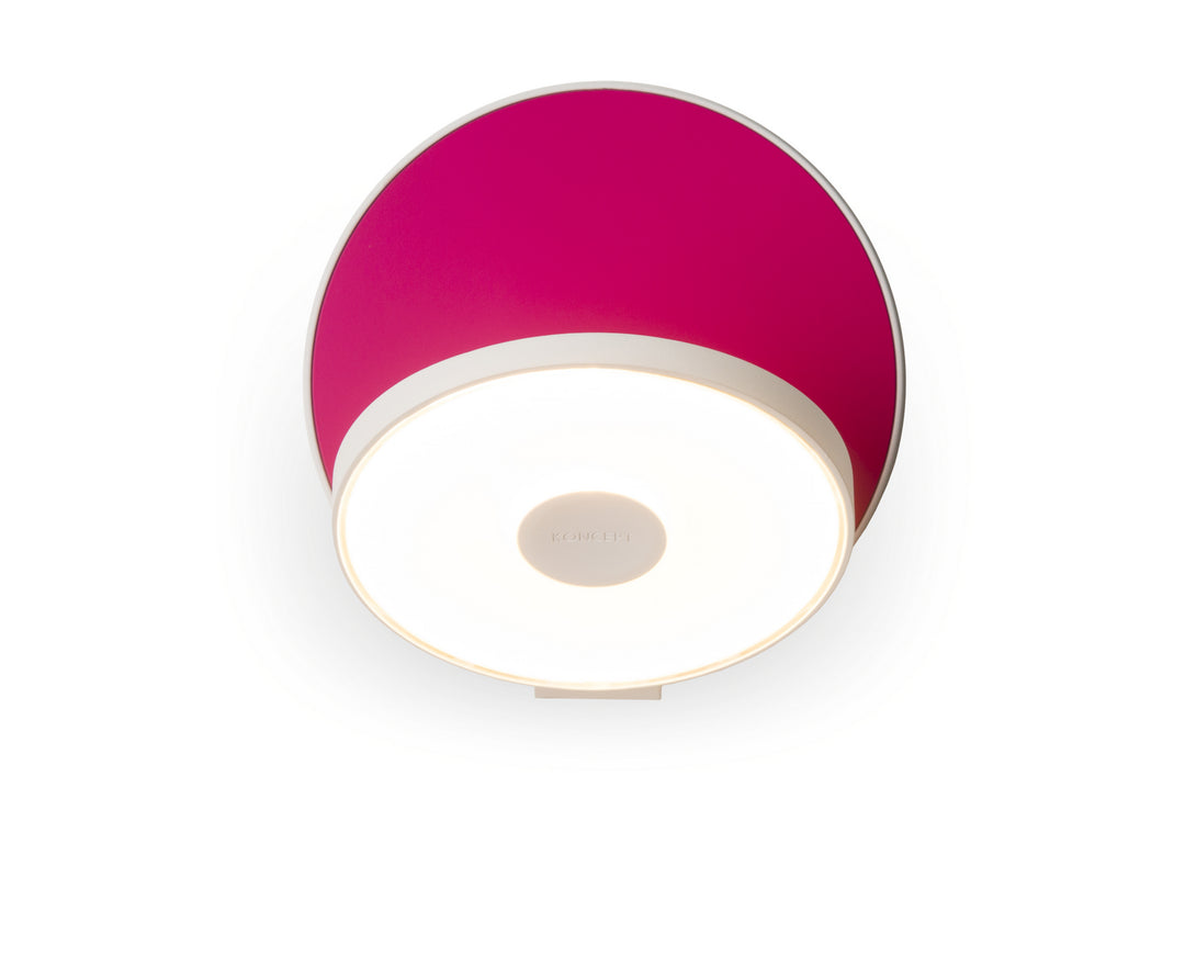 Koncept Gravy GRW-S-MWT-MHP-HW Wall Sconce Light - Matte White Body, Matte Hot Pink