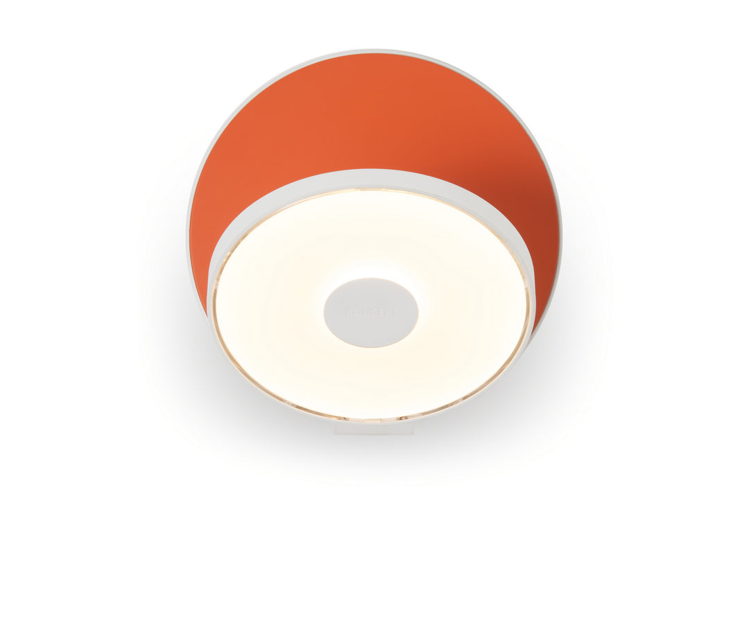 Koncept Gravy GRW-S-MWT-MOR-HW Wall Sconce Light - Matte White Body, Matte Orange
