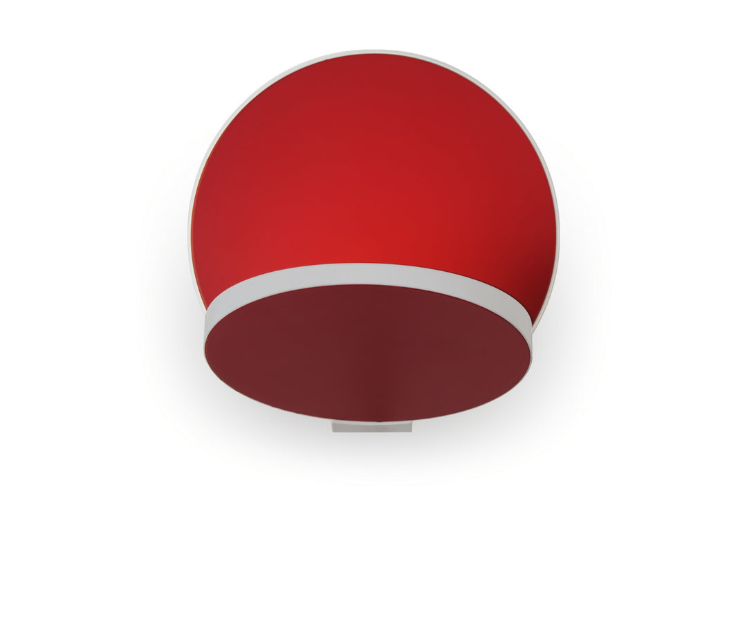 Koncept Gravy GRW-S-MWT-MRD-PI Wall Sconce Light - Matte White Body, Matte Red