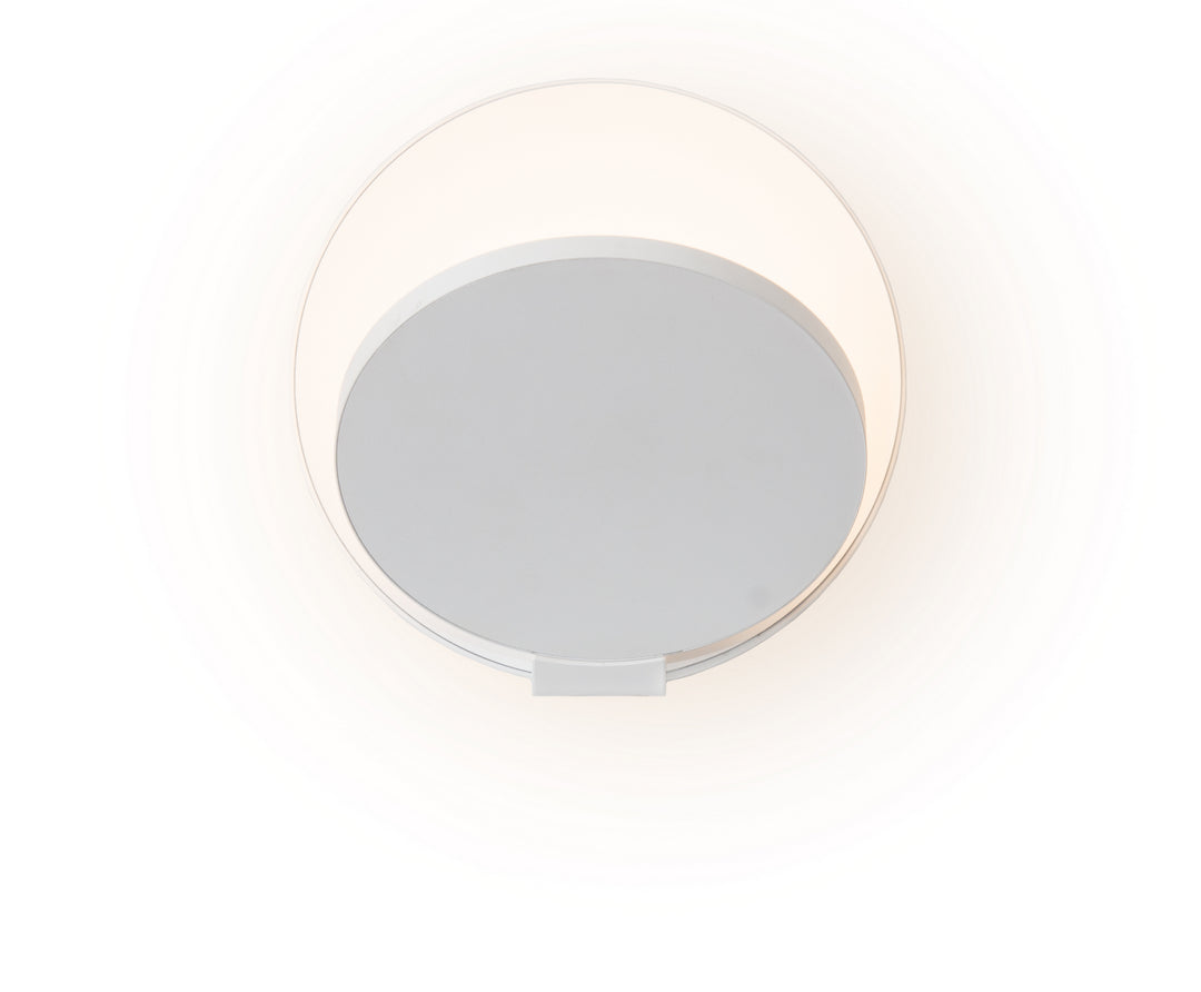 Koncept Gravy GRW-S-MWT-MWT-PI Wall Sconce Light - Matte White Body, Matte White