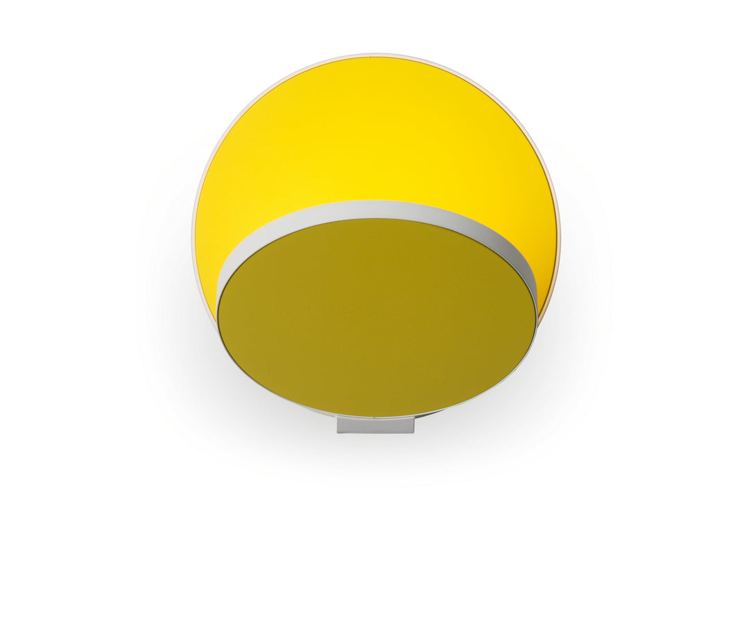 Koncept Gravy GRW-S-MWT-MYW-PI Wall Sconce Light - Matte White Body, Matte Yellow