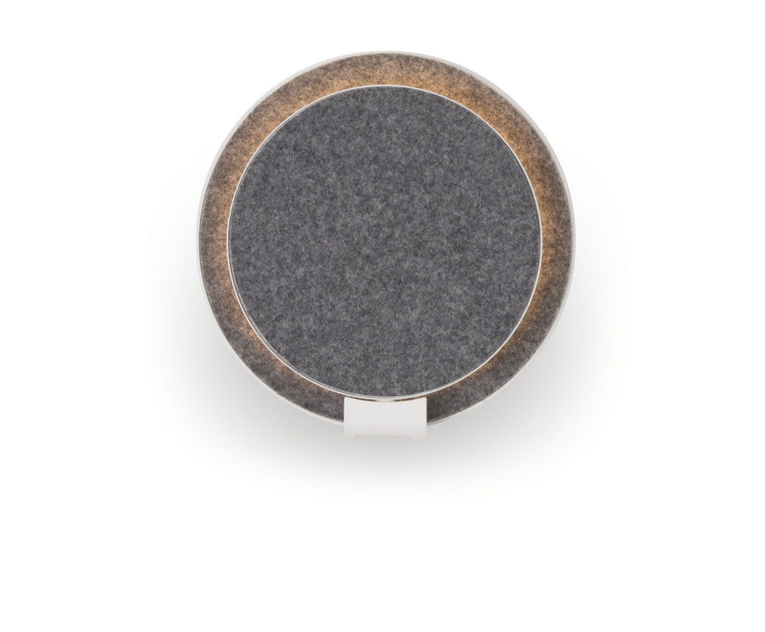 Koncept Gravy GRW-S-MWT-OXF-PI Wall Sconce Light - Matte White Body, Oxford Felt