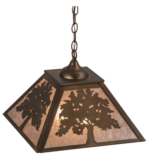 Meyda Tiffany Oak Tree 76319 Pendant Light - Antique Copper