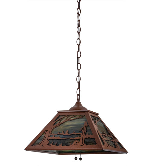 Meyda Tiffany Quiet Pond 76320 Pendant Light - Rust