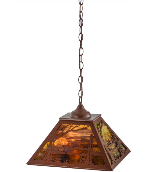 Meyda Tiffany Quiet Pond 76320 Pendant Light - Rust