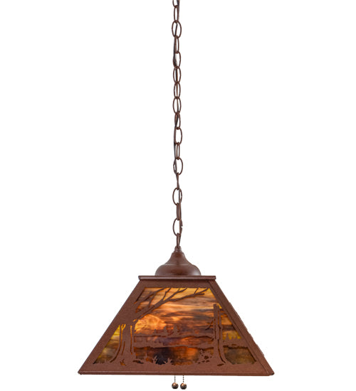 Meyda Tiffany Quiet Pond 76320 Pendant Light - Rust